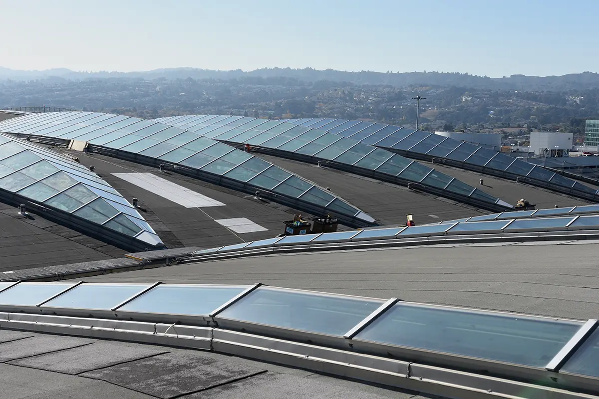 SFO Dianne Feinstein International Terminal — Building Envelope Upgrade & Solar Panel Installation — Institutional Structural Engineering, San Francisco, CA