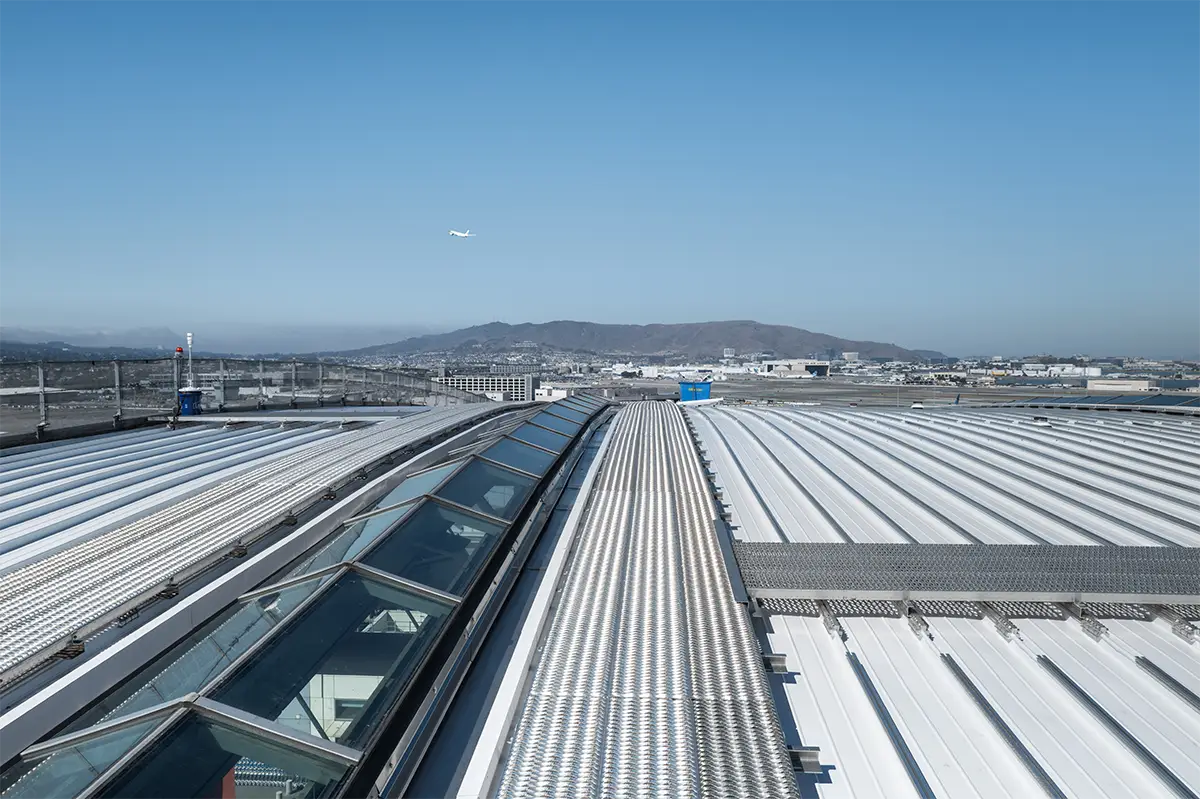 SFO Dianne Feinstein International Terminal — Building Envelope Upgrade & Solar Panel Installation — Institutional Structural Engineering, San Francisco, CA