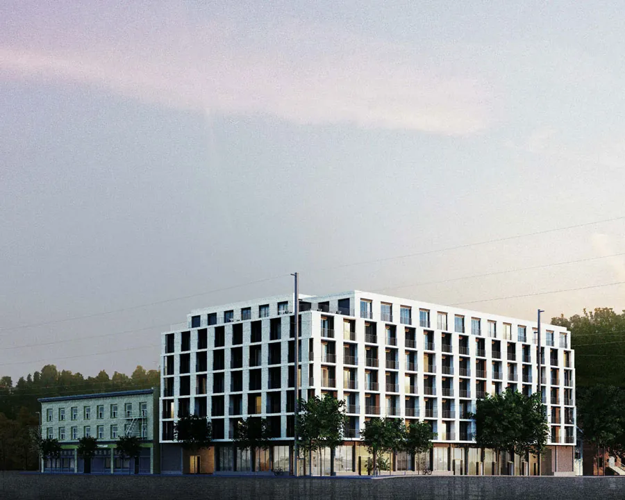Russell Street Mixed-Use Building — Mixed-use and Multifamily Structural Engineering, Portland, OR