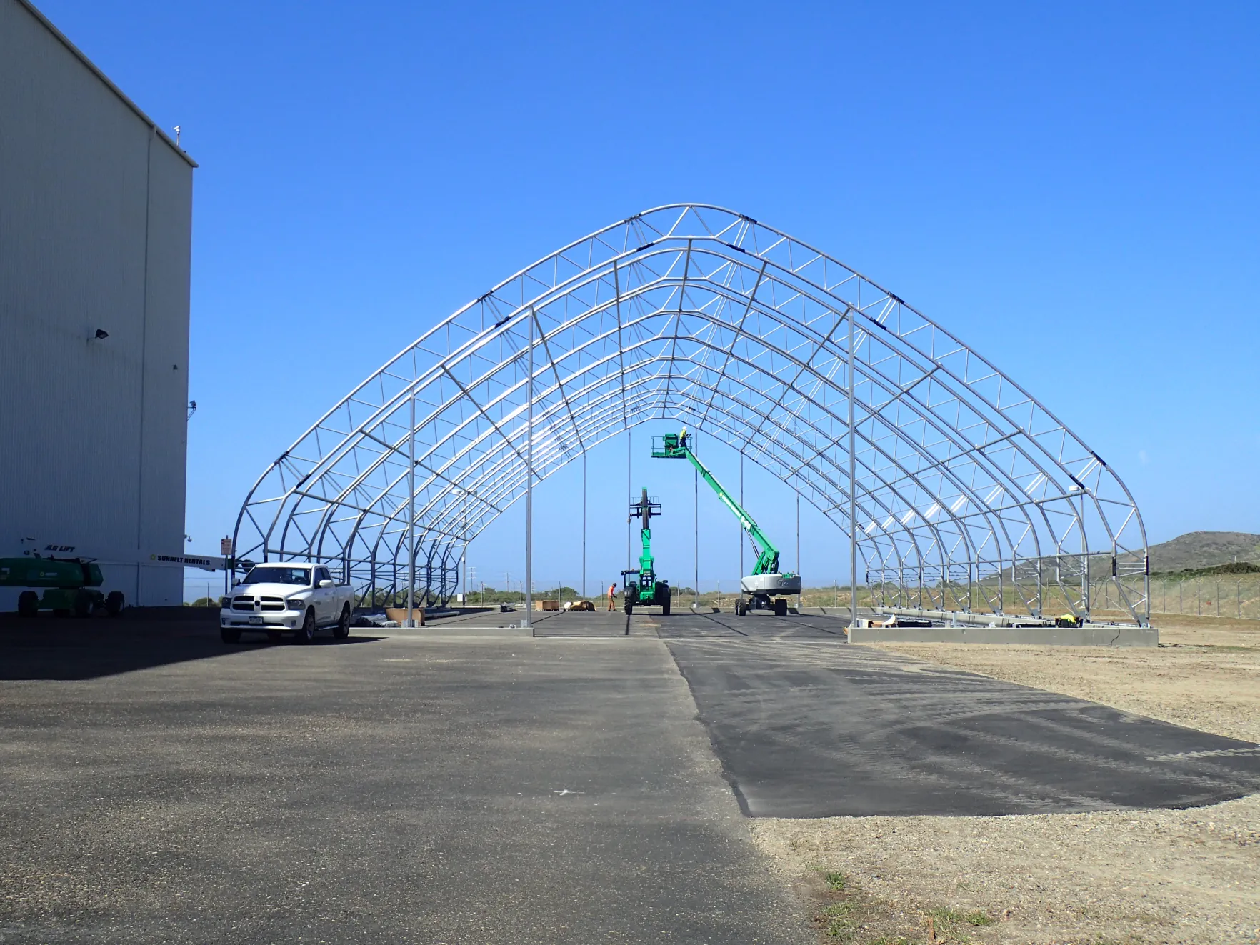 Vandenberg Horizontal Integration Facility Fabric Shelter Building 521 — Industrial and Institutional Structural Engineering, Vandenberg Space Force Base, CA