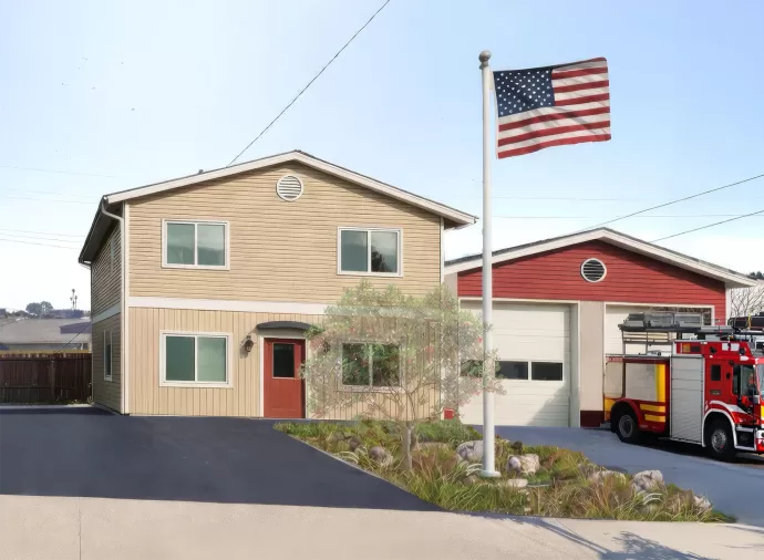 Rendering of the new Morro Bay Fire Department public safety facility