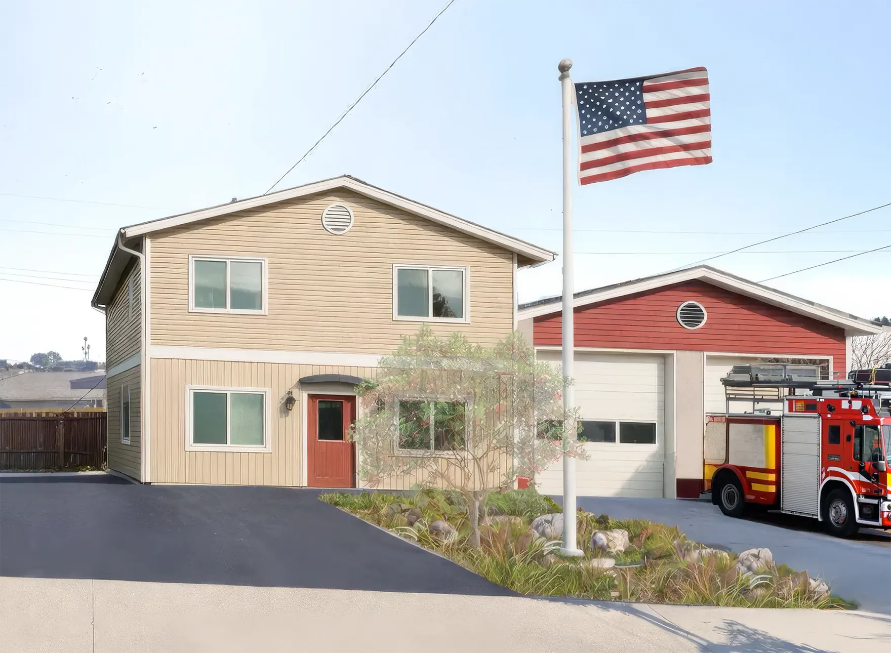 Rendering of the new Morro Bay Fire Department public safety facility